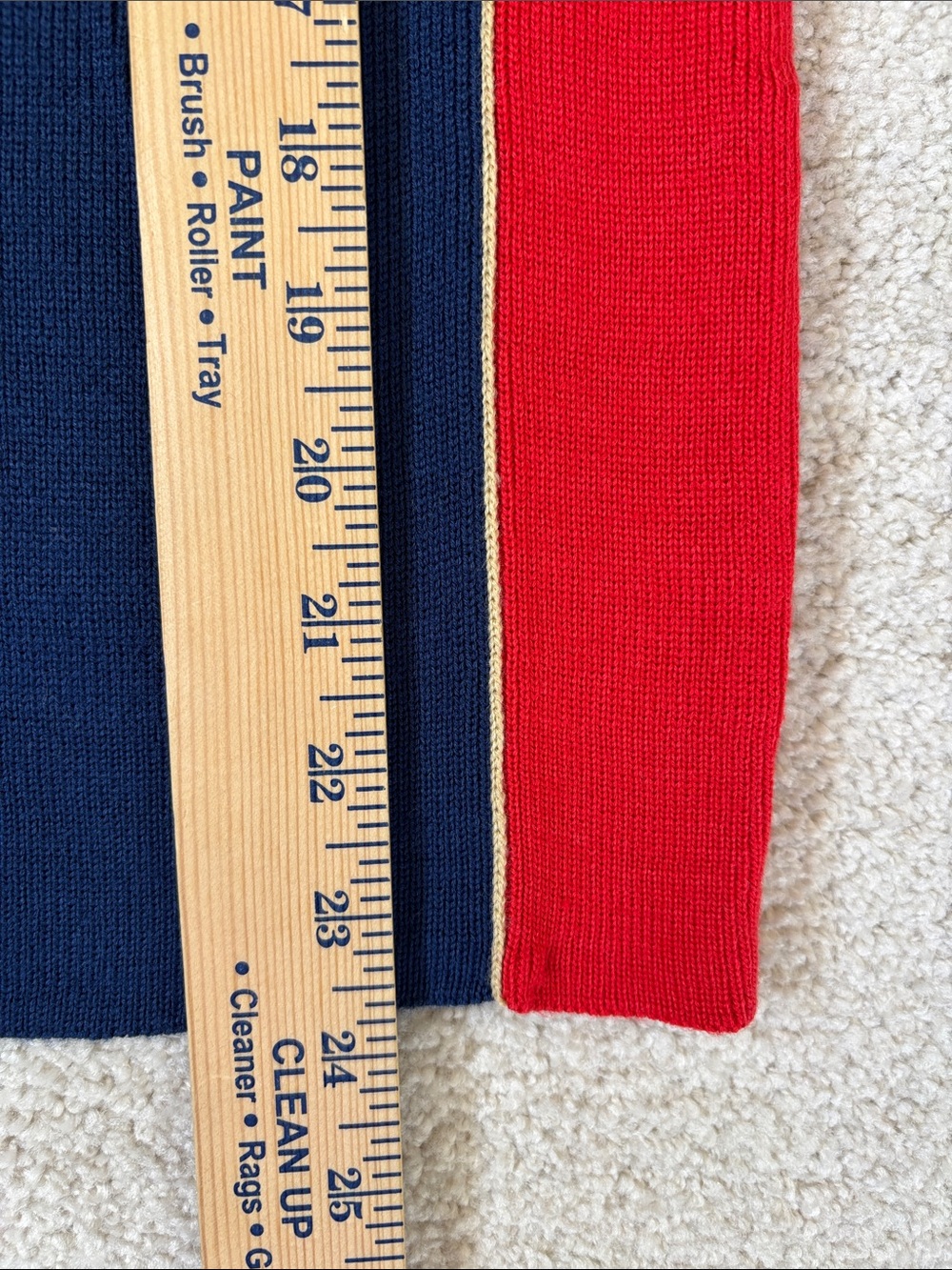 Vintage 70’s White Stag Action Sports Wool Blue Red Ski Sweater Women’s Medium - Picture 9 of 10